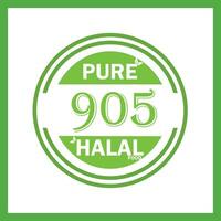 conception avec halal feuille conception 905 vecteur
