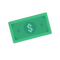 en espèces icône vert dollar facture papier argent est utilisé à achat des biens et prestations de service. vecteur