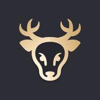 Élément de logo vectoriel tête de cerf