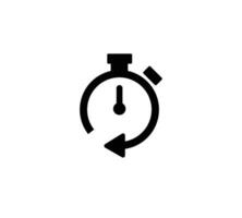 chronomètre avec circulaire La Flèche icône. travail temps et affaires date limite avec productivité de terminé Tâches et la vitesse vecteur symbole