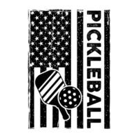 pickleball T-shirt dessins vecteur