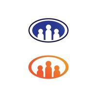 logo de personnes et icône de famille de vecteur communauté de logo de succès