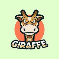 girafe mascottes logo illustration style moderne vecteur