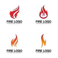 modèle de vecteur de conception de logo de flamme de feu