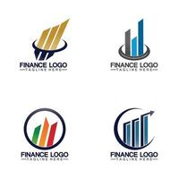 La finance d'entreprise et la conception d'illustration vectorielle de logo de marketing vecteur