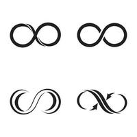 logo infini et vecteur d'icônes de modèle de symbole