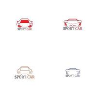 application d'icônes de modèle de vecteur de logo de silhouette de voiture de sport