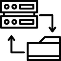 réseau Les données sauvegarde vecteur icône