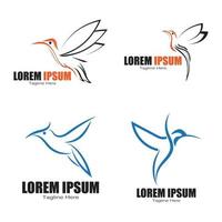 modèle de conception icône oiseau logo vector