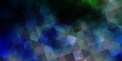 fond de vecteur bleu clair, vert avec des triangles, des cubes.