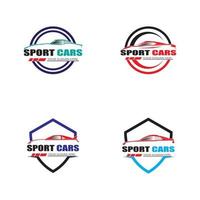 vecteur de conception de modèle de logo de voiture de sport