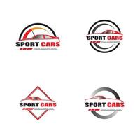 vecteur de conception de modèle de logo de voiture de sport