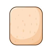 vecteur simple illustration pain blanc. boulangerie en tranches brun isolé