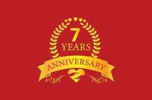 7 ans d'anniversaire nouveau logo vecteur