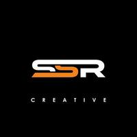 ssr lettre initiale logo conception modèle vecteur illustration