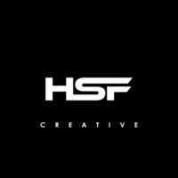 hsf lettre initiale logo conception modèle vecteur illustration