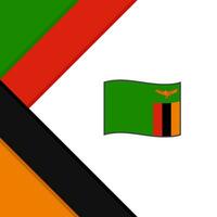 Zambie drapeau abstrait Contexte conception modèle. Zambie indépendance journée bannière social médias poste. Zambie illustration vecteur