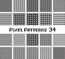 motif abstrait harmonieux de style pixel. définir l'arrière-plan de la conception géométrique. vecteur