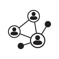 gens réseau icône. social réseau lien et global affaires la communication concept. vecteur icône isolé sur blanc Contexte.