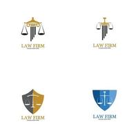 logo de cabinet d'avocats et modèle de conception d'icônes-vecteur vecteur