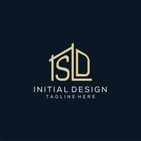 initiale Dakota du Sud logo, nettoyer et moderne architectural et construction logo conception vecteur