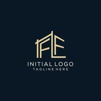 initiale ff logo, nettoyer et moderne architectural et construction logo conception vecteur