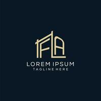 initiale FA logo, nettoyer et moderne architectural et construction logo conception vecteur