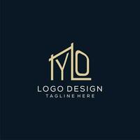 initiale yo logo, nettoyer et moderne architectural et construction logo conception vecteur