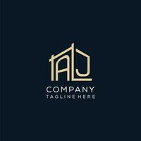 initiale un J logo, nettoyer et moderne architectural et construction logo conception vecteur