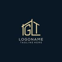 initiale gt logo, nettoyer et moderne architectural et construction logo conception vecteur