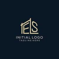 initiale es logo, nettoyer et moderne architectural et construction logo conception vecteur