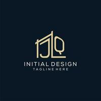 initiale jq logo, nettoyer et moderne architectural et construction logo conception vecteur