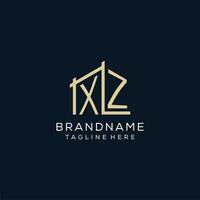 initiale xz logo, nettoyer et moderne architectural et construction logo conception vecteur