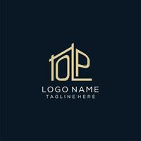 initiale op logo, nettoyer et moderne architectural et construction logo conception vecteur