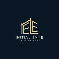 initiale ee logo, nettoyer et moderne architectural et construction logo conception vecteur