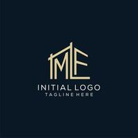 initiale mf logo, nettoyer et moderne architectural et construction logo conception vecteur