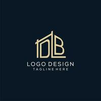 initiale db logo, nettoyer et moderne architectural et construction logo conception vecteur