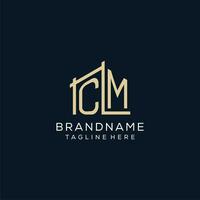 initiale cm logo, nettoyer et moderne architectural et construction logo conception vecteur