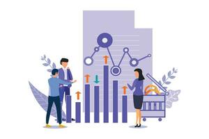 une analyse numérique commercialisation atterrissage page vecteur