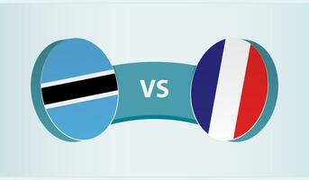 le botswana contre France, équipe des sports compétition concept. vecteur