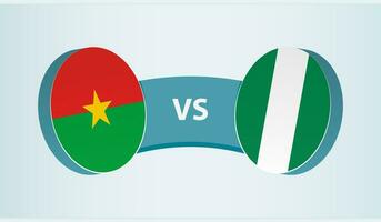 burkina faso contre Nigeria, équipe des sports compétition concept. vecteur