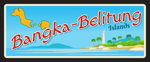bangka-belitung indonésien Province Voyage assiette vecteur