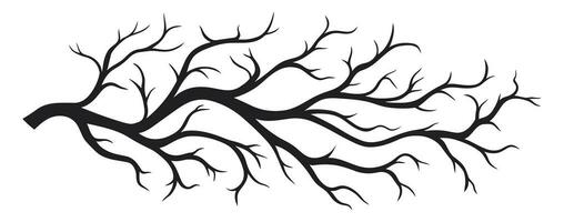 silhouette de arbre branche pour mur art autocollants isolé sur blanc Contexte vecteur