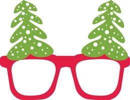 Noël des lunettes dans rouge Couleur pour des gamins et adulte pour célébrer une magnifique Noël vecteur