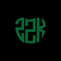 zzk lettre logo Créatif conception. zzk unique conception. vecteur