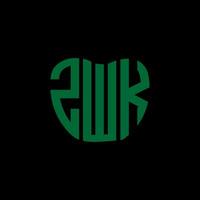 zwk lettre logo Créatif conception. zwk unique conception. vecteur