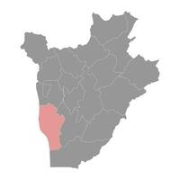 rumonge Province carte, administratif division de burundi. vecteur