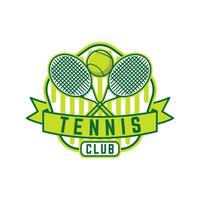 tennis logo tennis club des sports badge modèle conception vecteur