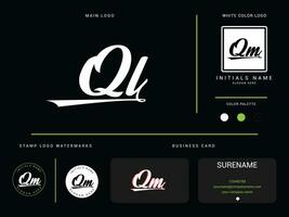 minimaliste ql luxe vêtements logo, unique ql logo icône avec l'image de marque pour Vêtements affaires vecteur