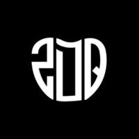 zdq lettre logo Créatif conception. zdq unique conception. vecteur
